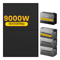 3 systèmes Anker Solarbank 3 E2700 Pro avec station d'accueil Power Dock Multisystem, comprenant 18 panneaux solaires bifaciaux JA Solar de 500 W, par Powerness 