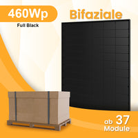 Modules solaires bifaciaux entièrement noirs JA Solar 500 Wc, JAM60D41-500/LB, verre-verre, par Powerness