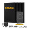 Stockage de batteries de 6144 Wh + 4 panneaux solaires bifaciaux de 500 W + onduleur de 800 W