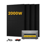 Système de stockage tout-en-un Anker SOLIX Solarbank 2 E1600 Pro pour centrales solaires de balcon, avec 4 panneaux solaires bifaciaux JA Solar de 500 W, par Powerness