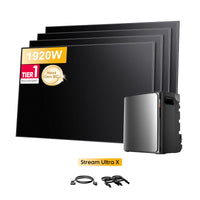 EcoFlow Stream Ultra X All-in-One thuisbatterij voor Plug & Play zonnepanelen, met 4 x 480Wp Sunpro BC bifaciale Full Black zonnepanelen, by Powerness